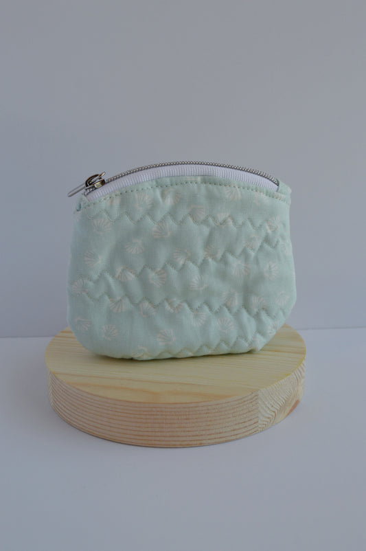 Teal Seashell Coin Purse