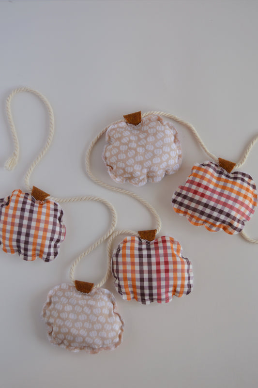 cotton pumpkin garland for fall decor